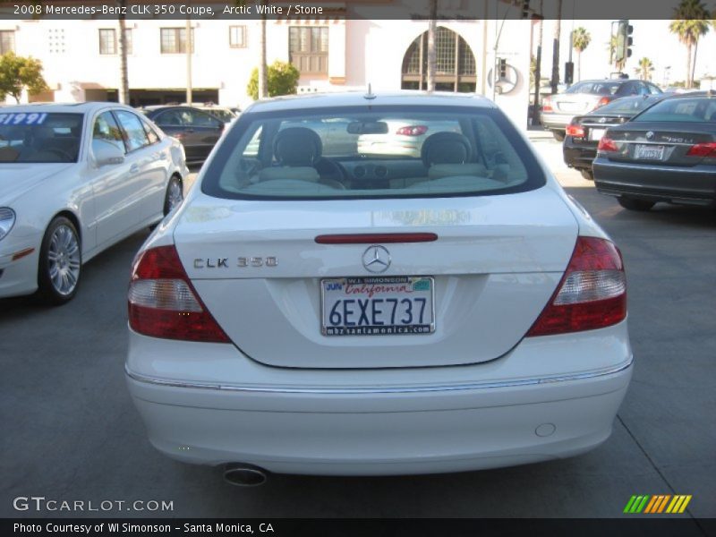Arctic White / Stone 2008 Mercedes-Benz CLK 350 Coupe