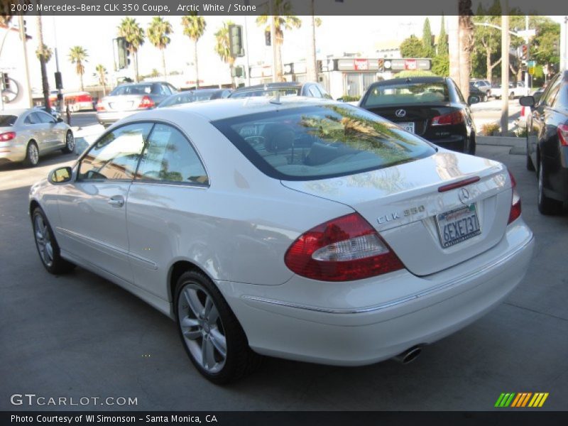 Arctic White / Stone 2008 Mercedes-Benz CLK 350 Coupe