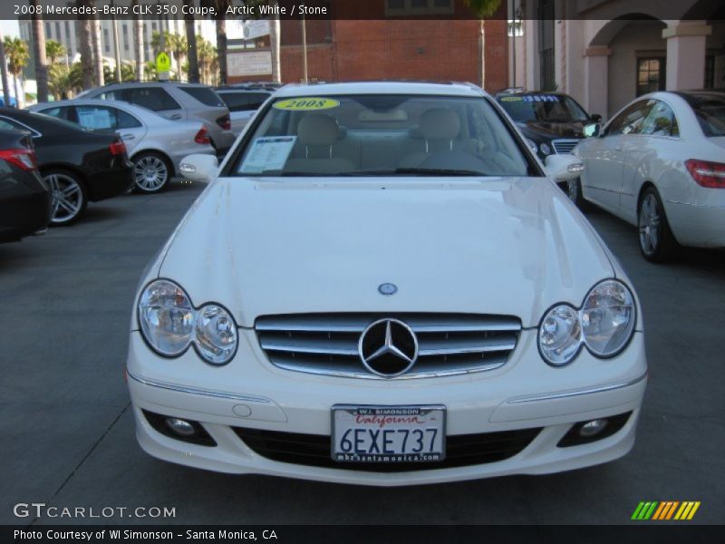 Arctic White / Stone 2008 Mercedes-Benz CLK 350 Coupe