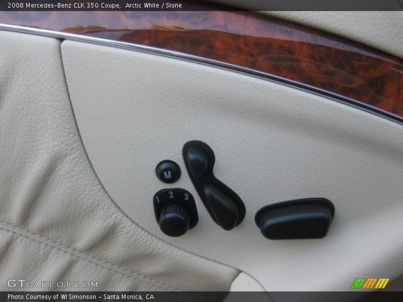 Arctic White / Stone 2008 Mercedes-Benz CLK 350 Coupe