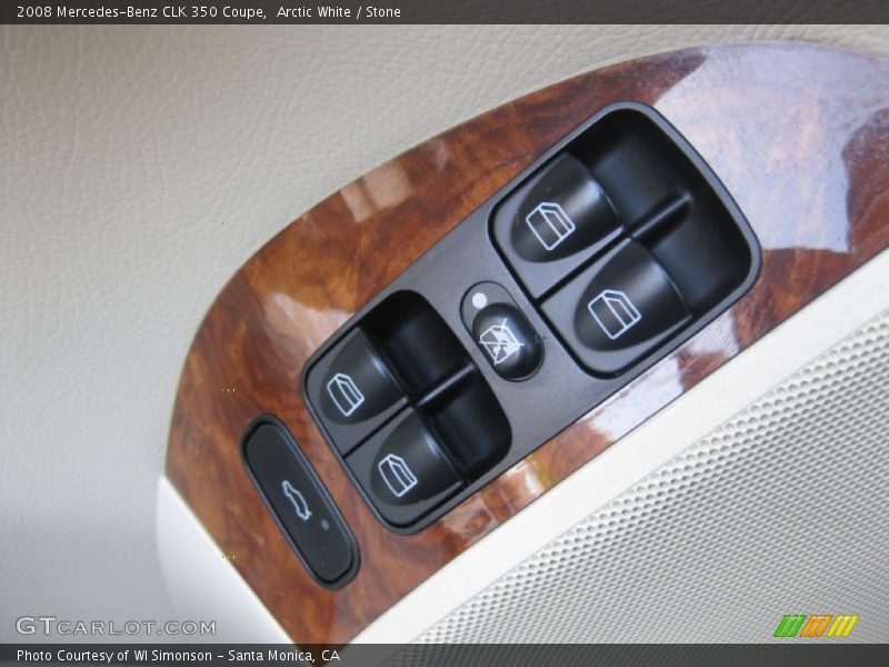 Arctic White / Stone 2008 Mercedes-Benz CLK 350 Coupe
