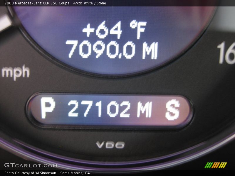 Arctic White / Stone 2008 Mercedes-Benz CLK 350 Coupe