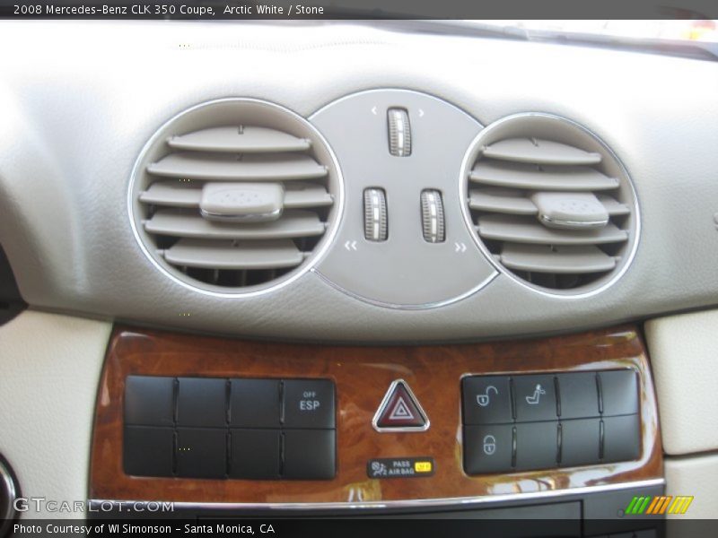 Arctic White / Stone 2008 Mercedes-Benz CLK 350 Coupe