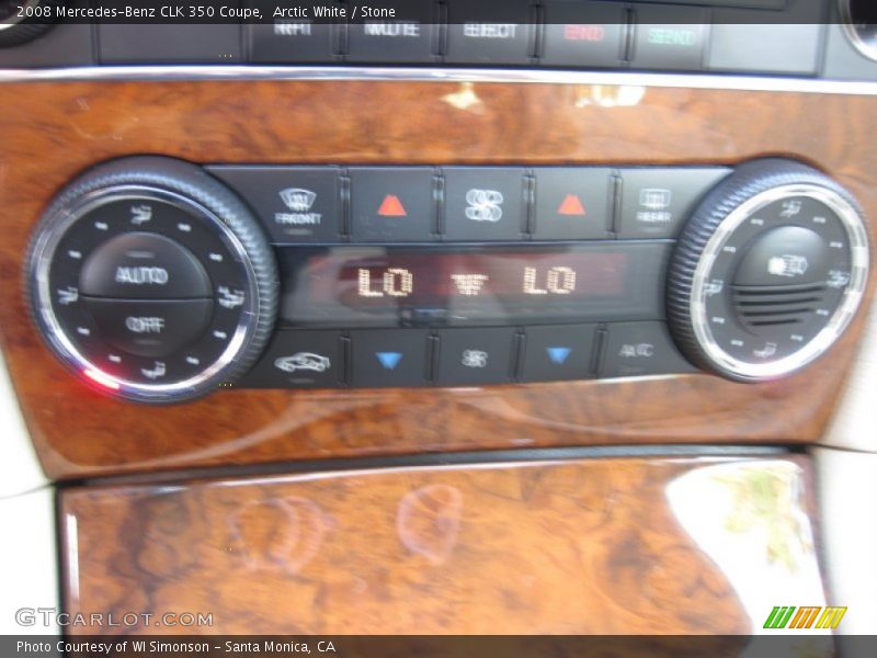 Arctic White / Stone 2008 Mercedes-Benz CLK 350 Coupe