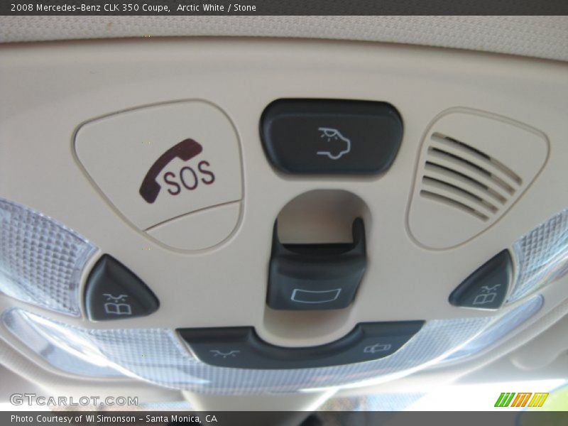 Arctic White / Stone 2008 Mercedes-Benz CLK 350 Coupe