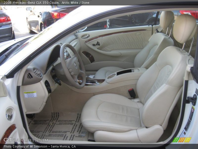 Arctic White / Stone 2008 Mercedes-Benz CLK 350 Coupe