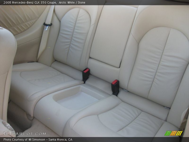 Arctic White / Stone 2008 Mercedes-Benz CLK 350 Coupe