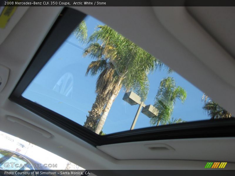 Arctic White / Stone 2008 Mercedes-Benz CLK 350 Coupe