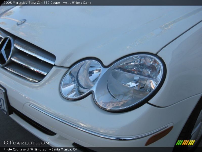 Arctic White / Stone 2008 Mercedes-Benz CLK 350 Coupe
