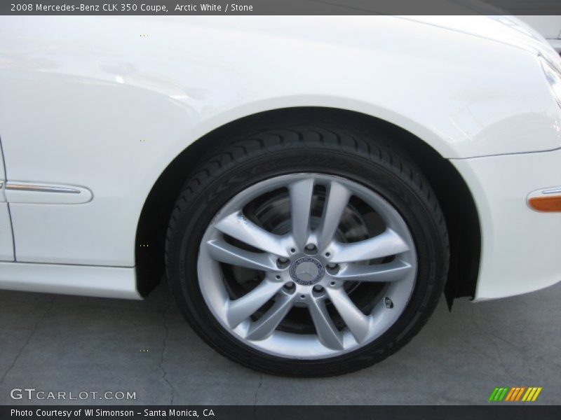 Arctic White / Stone 2008 Mercedes-Benz CLK 350 Coupe