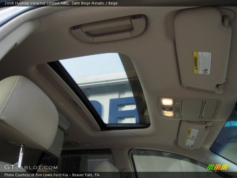 Satin Beige Metallic / Beige 2008 Hyundai Veracruz Limited AWD