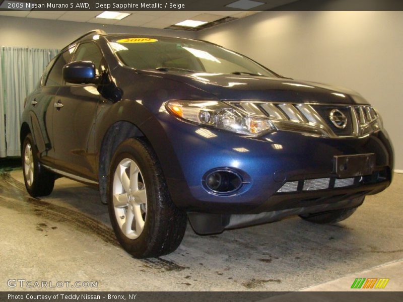 Deep Sapphire Metallic / Beige 2009 Nissan Murano S AWD