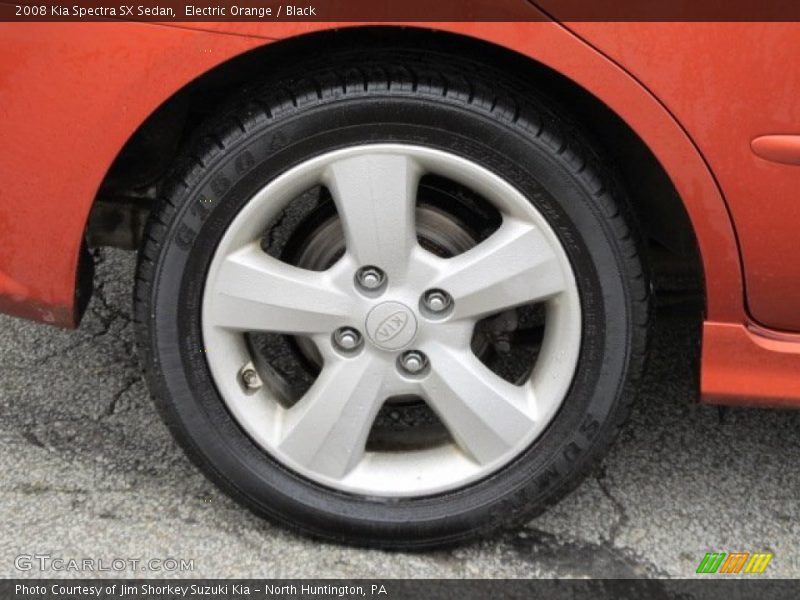 Electric Orange / Black 2008 Kia Spectra SX Sedan