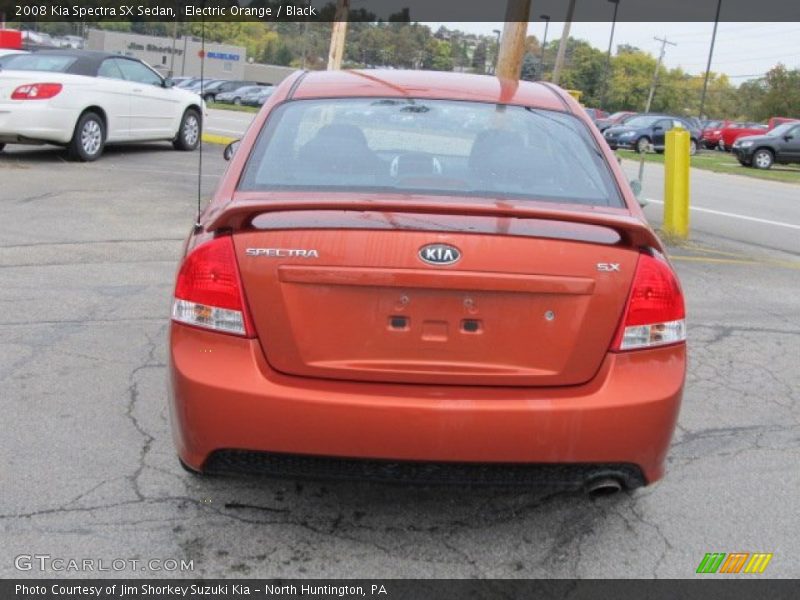 Electric Orange / Black 2008 Kia Spectra SX Sedan