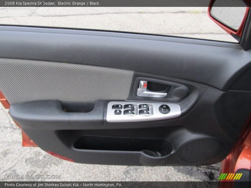 Electric Orange / Black 2008 Kia Spectra SX Sedan