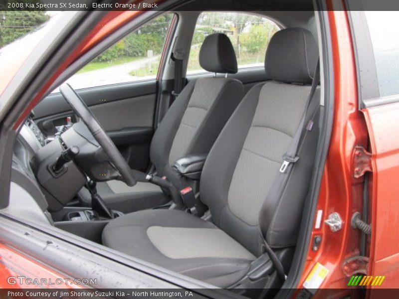 Electric Orange / Black 2008 Kia Spectra SX Sedan