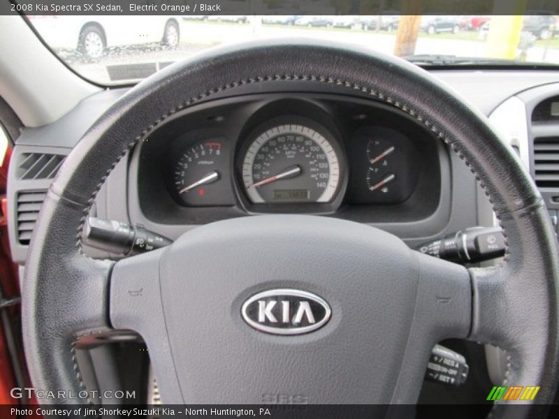 Electric Orange / Black 2008 Kia Spectra SX Sedan