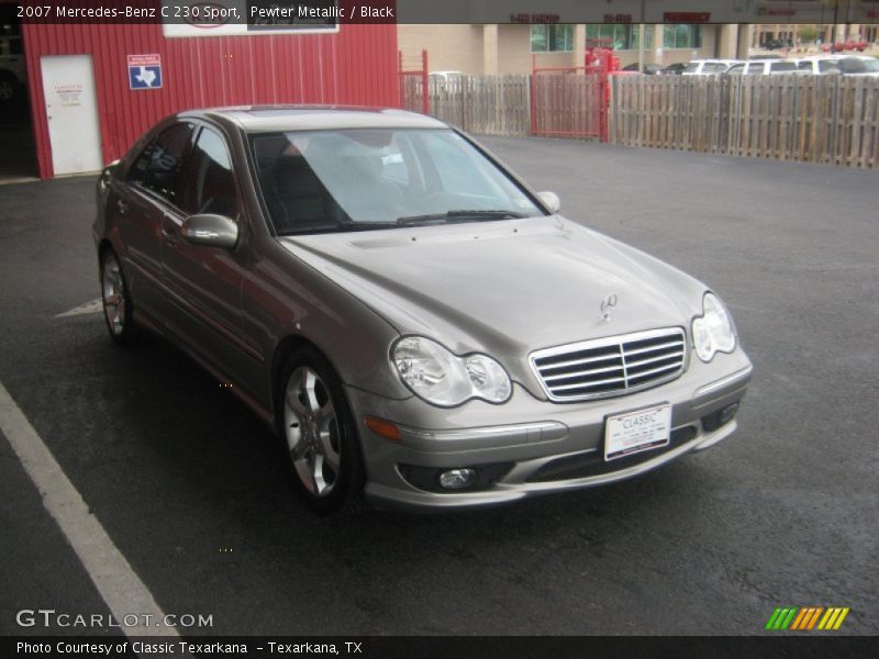 Pewter Metallic / Black 2007 Mercedes-Benz C 230 Sport