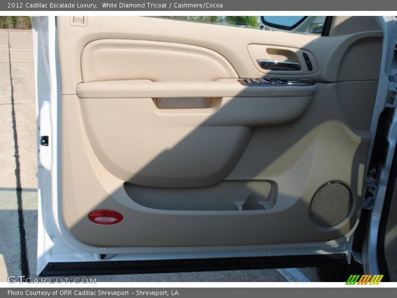 White Diamond Tricoat / Cashmere/Cocoa 2012 Cadillac Escalade Luxury