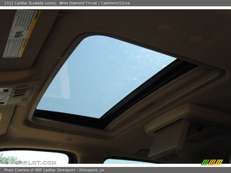 White Diamond Tricoat / Cashmere/Cocoa 2012 Cadillac Escalade Luxury