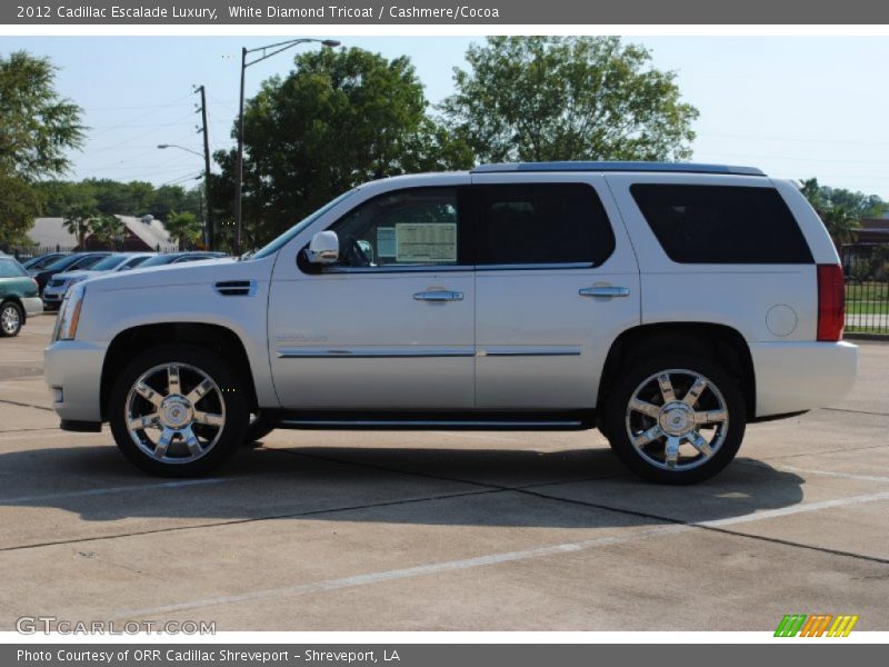 White Diamond Tricoat / Cashmere/Cocoa 2012 Cadillac Escalade Luxury