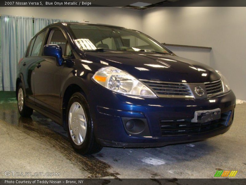 Blue Onyx Metallic / Beige 2007 Nissan Versa S
