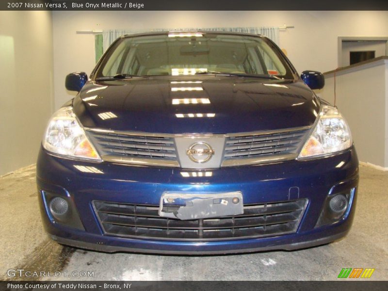 Blue Onyx Metallic / Beige 2007 Nissan Versa S