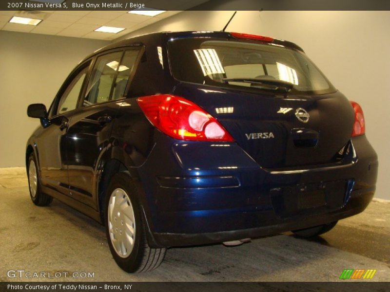 Blue Onyx Metallic / Beige 2007 Nissan Versa S