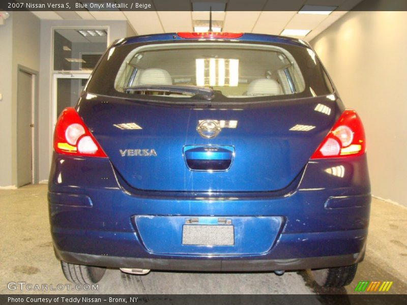 Blue Onyx Metallic / Beige 2007 Nissan Versa S