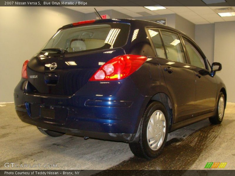 Blue Onyx Metallic / Beige 2007 Nissan Versa S