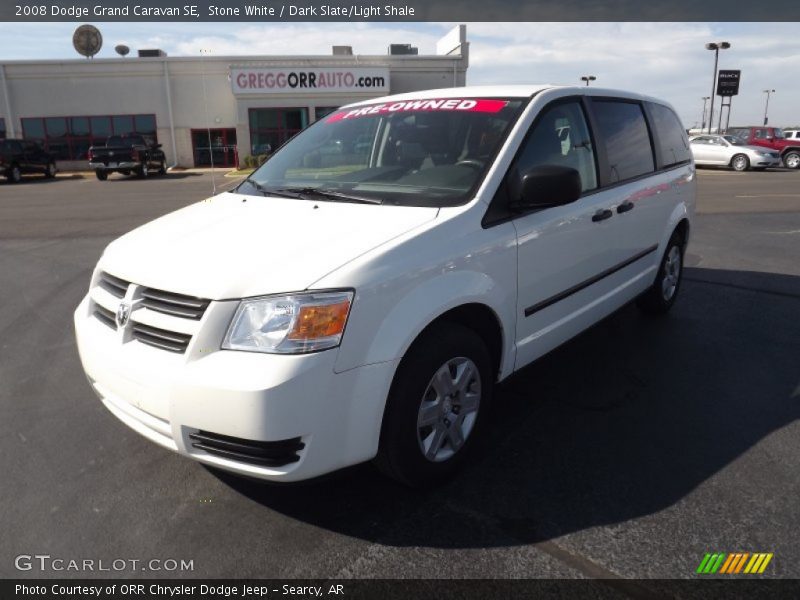 Stone White / Dark Slate/Light Shale 2008 Dodge Grand Caravan SE