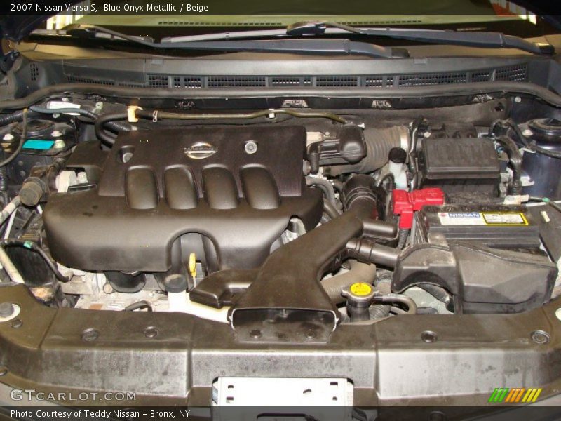 Blue Onyx Metallic / Beige 2007 Nissan Versa S