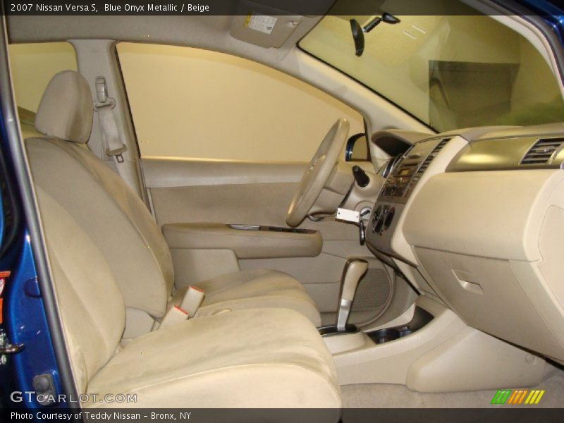 Blue Onyx Metallic / Beige 2007 Nissan Versa S
