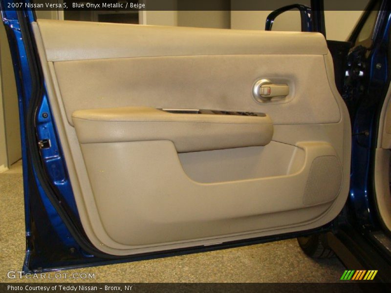 Blue Onyx Metallic / Beige 2007 Nissan Versa S