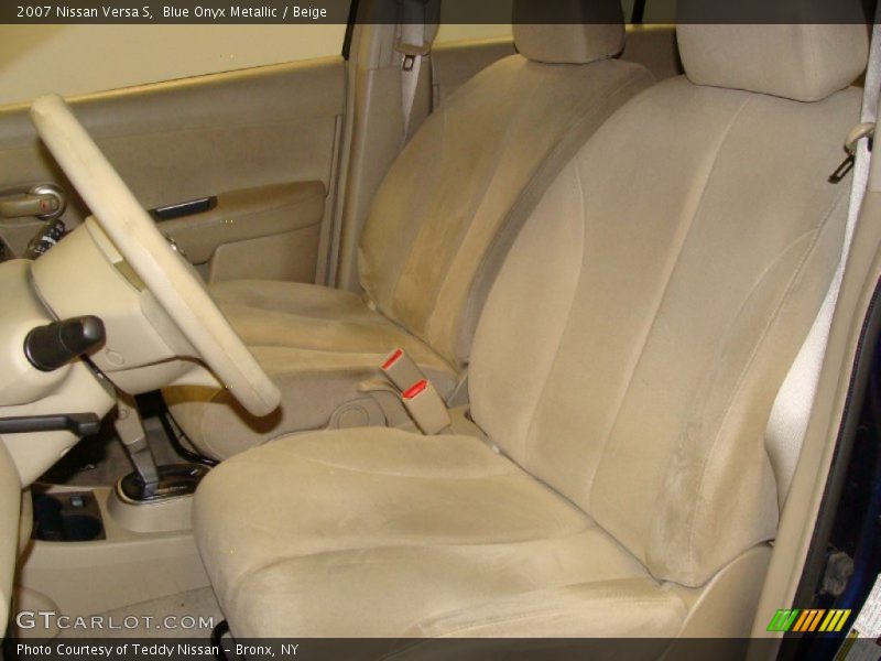 Blue Onyx Metallic / Beige 2007 Nissan Versa S