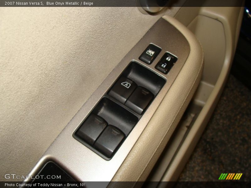 Blue Onyx Metallic / Beige 2007 Nissan Versa S