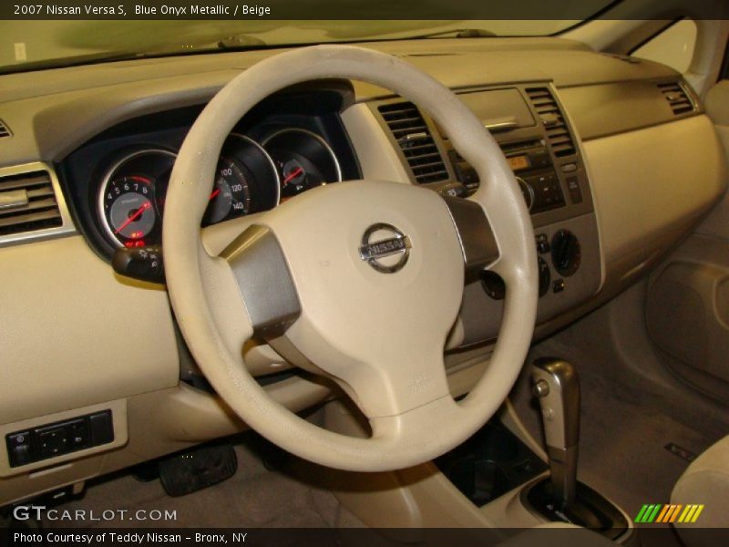 Blue Onyx Metallic / Beige 2007 Nissan Versa S