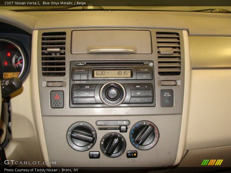 Blue Onyx Metallic / Beige 2007 Nissan Versa S