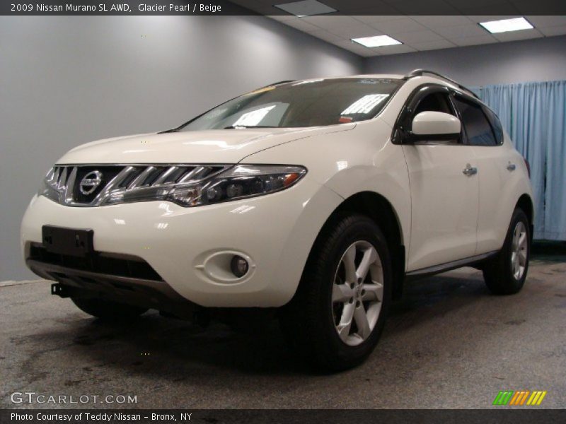 Glacier Pearl / Beige 2009 Nissan Murano SL AWD