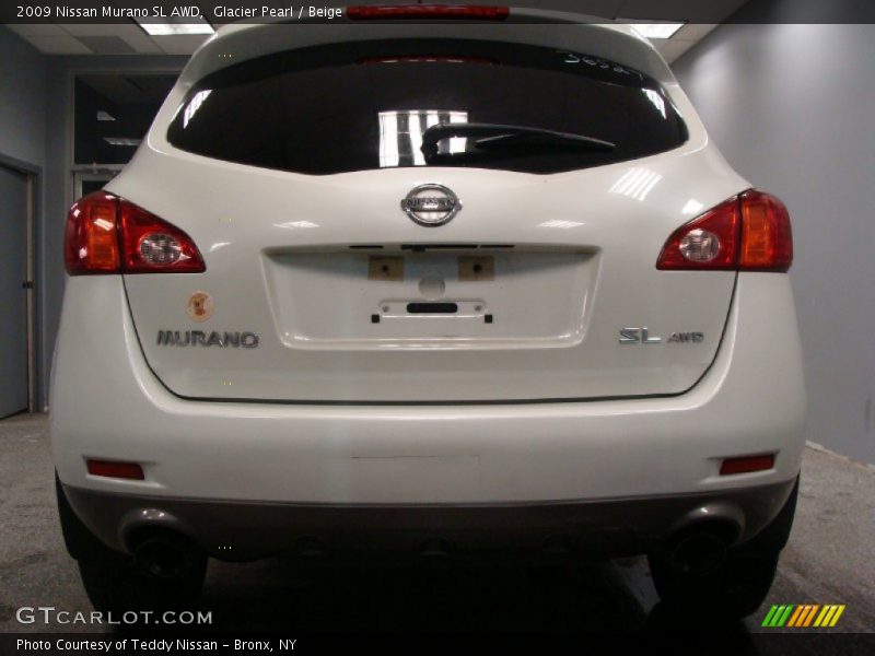 Glacier Pearl / Beige 2009 Nissan Murano SL AWD