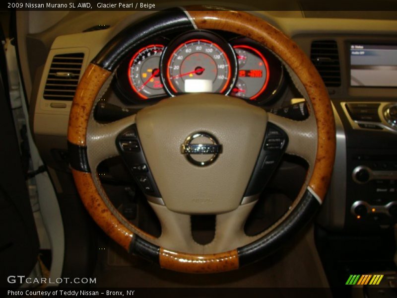 Glacier Pearl / Beige 2009 Nissan Murano SL AWD