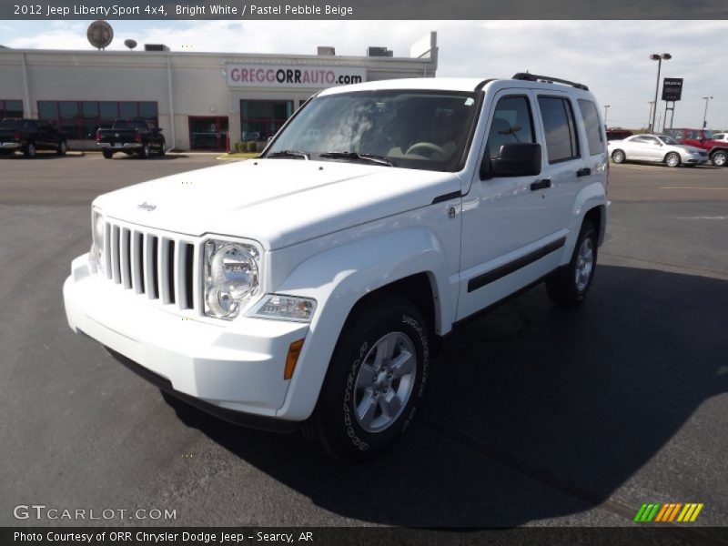 Bright White / Pastel Pebble Beige 2012 Jeep Liberty Sport 4x4