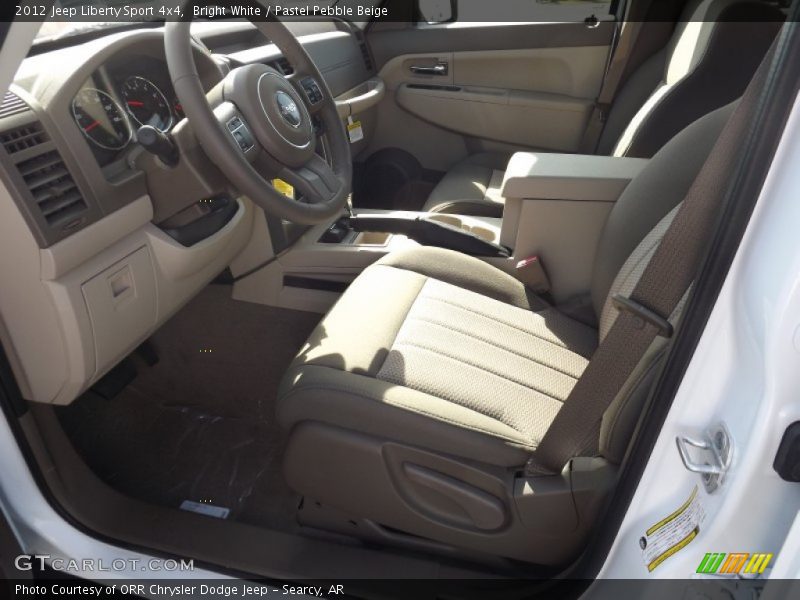 Bright White / Pastel Pebble Beige 2012 Jeep Liberty Sport 4x4