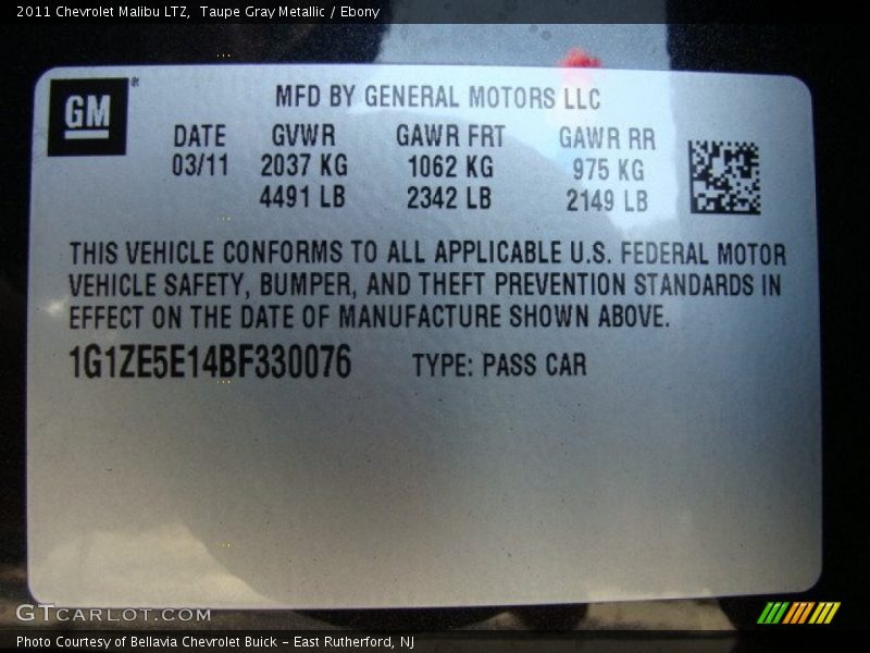 Taupe Gray Metallic / Ebony 2011 Chevrolet Malibu LTZ