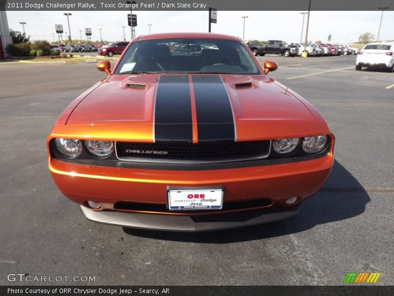 Toxic Orange Pearl / Dark Slate Gray 2011 Dodge Challenger Rallye