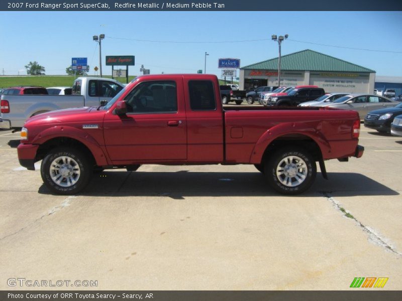 Redfire Metallic / Medium Pebble Tan 2007 Ford Ranger Sport SuperCab