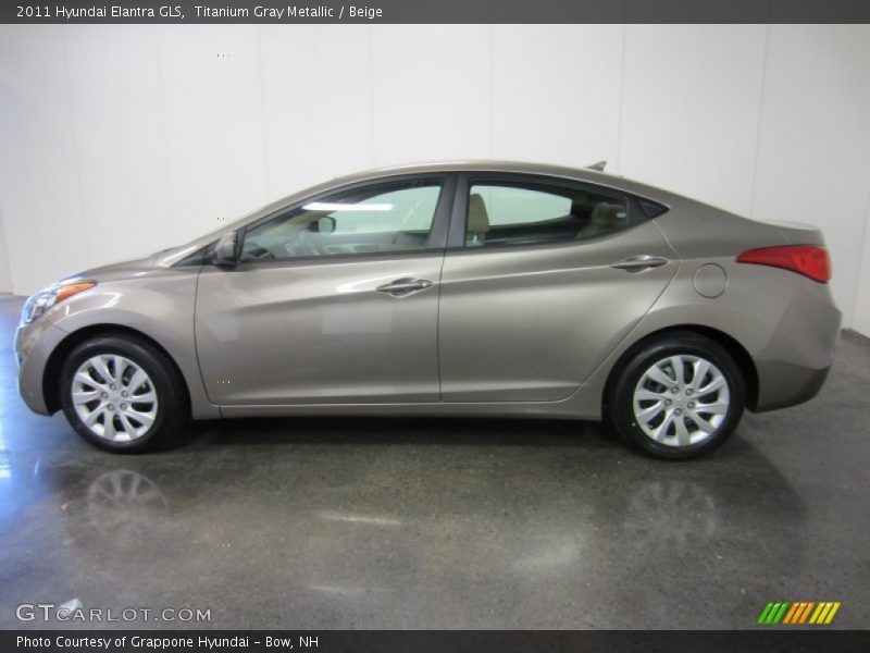 Titanium Gray Metallic / Beige 2011 Hyundai Elantra GLS