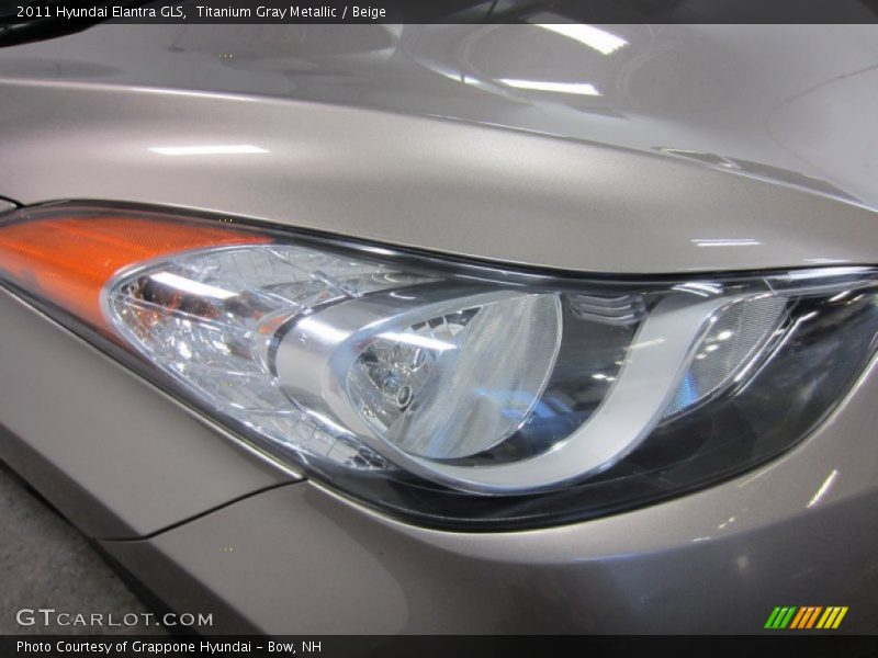 Titanium Gray Metallic / Beige 2011 Hyundai Elantra GLS