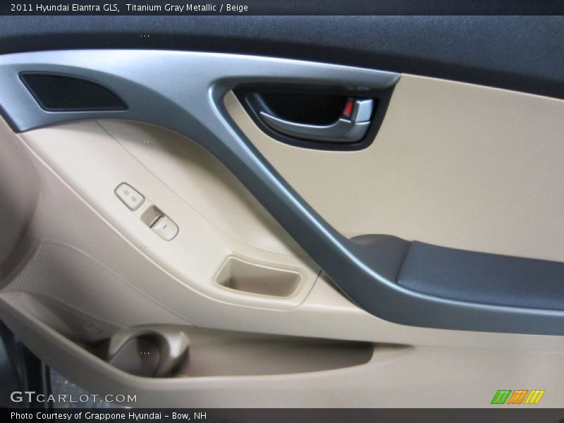 Titanium Gray Metallic / Beige 2011 Hyundai Elantra GLS