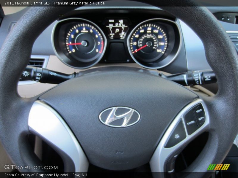 Titanium Gray Metallic / Beige 2011 Hyundai Elantra GLS